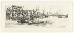 Warehouses on the Thames by James Abbott McNeill Whistler