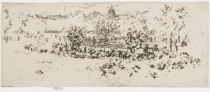 Pantheon, Luxembourg Gardens by James Abbott McNeill Whistler