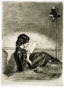 Reading by Lamplight