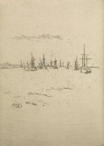 Return to Tilbury, from a set of twelve etchings entitled The Naval Review by James Abbott McNeill Whistler