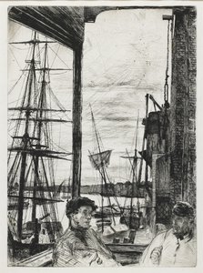 Rotherhithe from Sixteen Etchings of Scenes on the Thames and Other Subjects by James Abbott McNeill Whistler