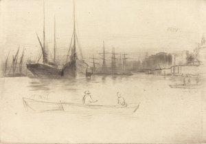 Steamboats off the Tower, 1875 by James Abbott McNeill Whistler