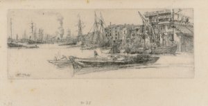 Thames Warehouses, 1859 by James Abbott McNeill Whistler
