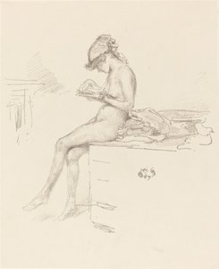 The Little Nude Model, Reading, 1889-1890 by James Abbott McNeill Whistler