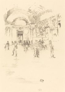 The Long Gallery, Louvre by James Abbott McNeill Whistler
