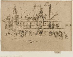 The Market, Bruges by James Abbott McNeill Whistler