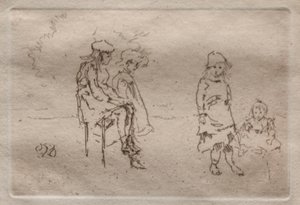 The Menpes Children by James Abbott McNeill Whistler