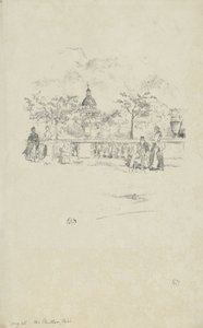 The Pantheon, from the Terrace of the Luxembourg Gardens by James Abbott McNeill Whistler