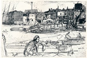 The Pool of London, 1859 by James Abbott McNeill Whistler