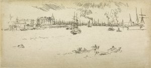 Tilbury, from a set of twelve etchings entitled The Naval Review by James Abbott McNeill Whistler