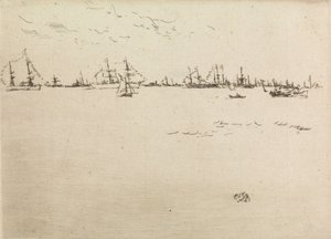 Troop Ships, from a set of twelve etchings entitled The Naval Review by James Abbott McNeill Whistler