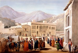 Shah Shoja, Puppet of the British, Holding a Durbar at Kabul, First Anglo-Afghan War by James Atkinson