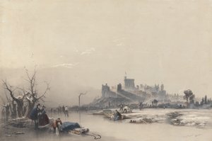 Windsor Castle from the Frozen River during the Great Frost by James Baker Pyne