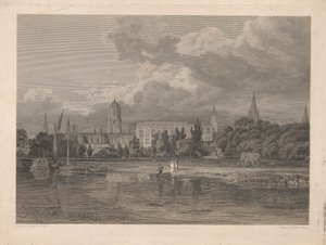 South View of Christ Church, etc. from the Meadows by James Basire