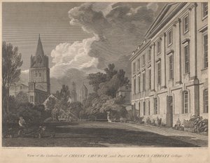 View of the Cathedral of Christ Church and Part of Corpus Christi College by James Basire