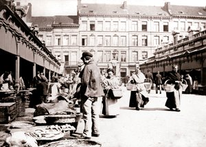 Market stalls, Antwerp by James Batkin