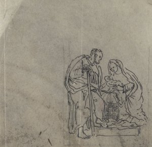 Sketch of Man, Woman and Child