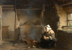 A Cottage Interior by James Cassie