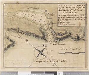 A Plan of the Harbour of St Johns in Newfoundland by James Cook
