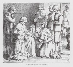 Christiana Blesses Her Children by James Dawson Watson