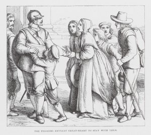 The Pilgrims Entreat Great-Heart to stay with them by James Dawson Watson