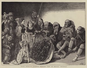 Royal Humility, washing Beggars