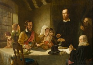 George Wishart on His Way to Execution Administering the Sacrament for the First Time in Scotland after the Protestant Reform by James Drummond