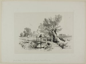 Landscape with Boy Fishing by James Duffield Harding