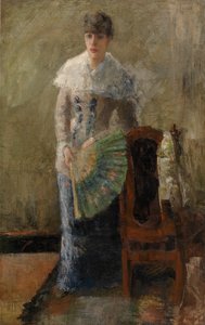Lady with fan by James Ensor