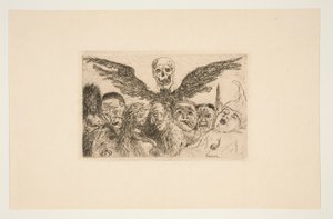 The Seven Deadly Sins Dominated by Death, from the portfolio The Deadly Sins by James Ensor