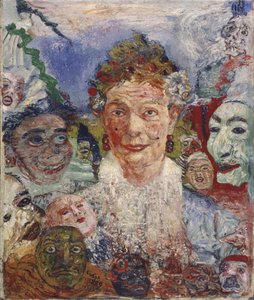 Old Lady with Masks, 1889 by James Ensor