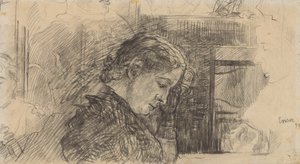 Profile of a Woman (Mariette Rousseau) and Other Figures by James Ensor