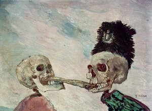 Skeletons Fighting over a Herring by James Ensor