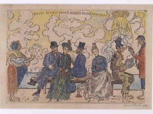 Pestilence Below, Pestilence Above, Pestilence Everywhere by James Ensor