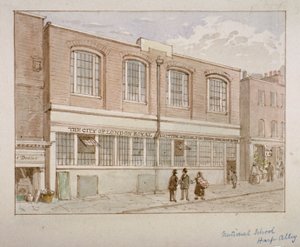 National School, Harp Alley, City of London, 1850 by James Findlay