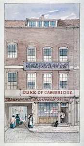 View of the Duke of Cambridge Tavern, Shoe Lane, City of London by James Findlay