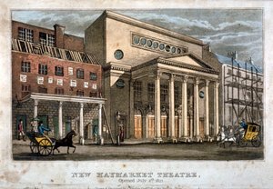 View of the Haymarket Theatre, Westminster, London