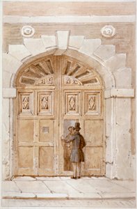 View of wooden gates dated 1631, at no 46 Lime Street by James Findlay