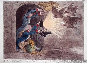 Bat Catching by James Gillray
