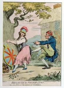 Britannia in French Stays, or Re-Form at the Expense of Constitution, published by Hannah Humphrey in 1793