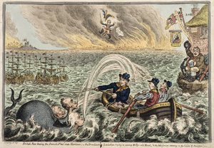 British Tars towing the Danish Fleet into Harbour, or The Broadbottom Leviathan trying to swamp Billy