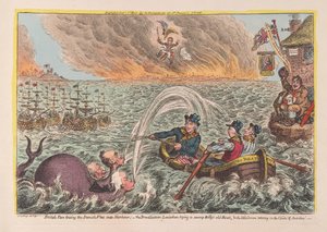 British Tars Towing the Danish Fleet into Harbour: the Broad Bottom Leviathan Trying to Swamp Billy