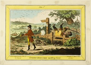 Cockney Sportsmen Marking Game by James Gillray