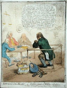 Effusions of the Heart, or Lying Jack the Blacksmith at Confession, published by Hannah Humphrey in 1795 for the Philanthropic Society