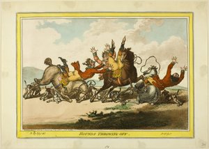 Hounds Throwing Off by James Gillray