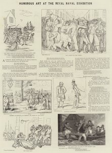 Humorous Art at the Royal Naval Exhibition by James Gillray