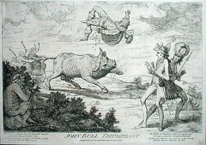 John Bull Triumphant, published by William Humphrey in 1780