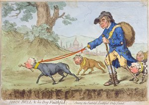 John Bull und his Dog Faithful, published by Hannah Humphrey