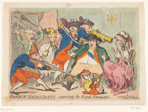 Louis XVI and Marie Antoinette Caught During Their Flight, 1791 (French Democrats Surprising the Royal Runaways)