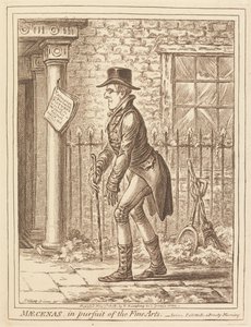 Maecenas, in Pursuit of the Fine Arts by James Gillray
